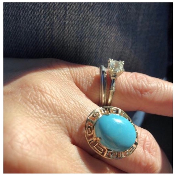 14k Turquoise Ring SALE - Picture 5 of 6